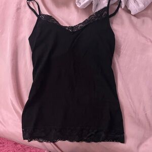 Black lace tank size small